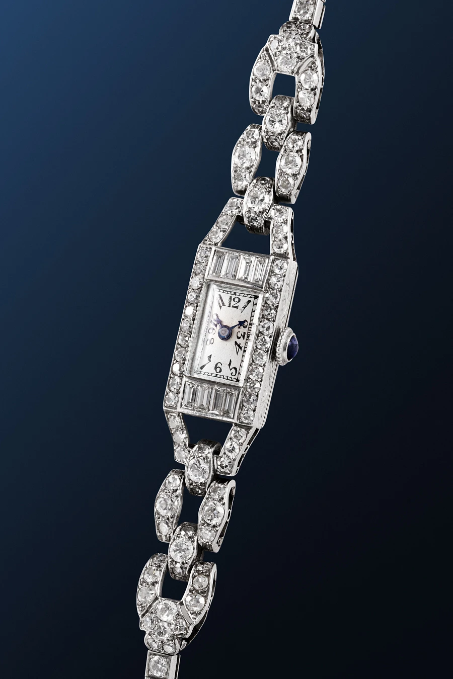 French Cocktail Watch in Platinum and Gold with Diamonds