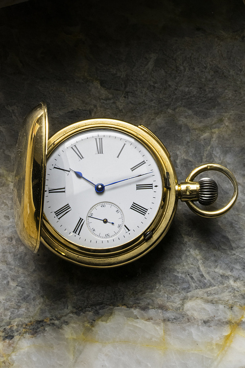 Savonette pocket watch with 1/4-repeater and full calendar