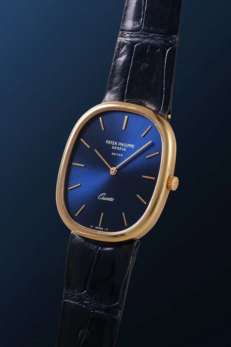 Beyer Double-Signed Ellipse Quartz Ref. 3838 in 18k Yellow Gold