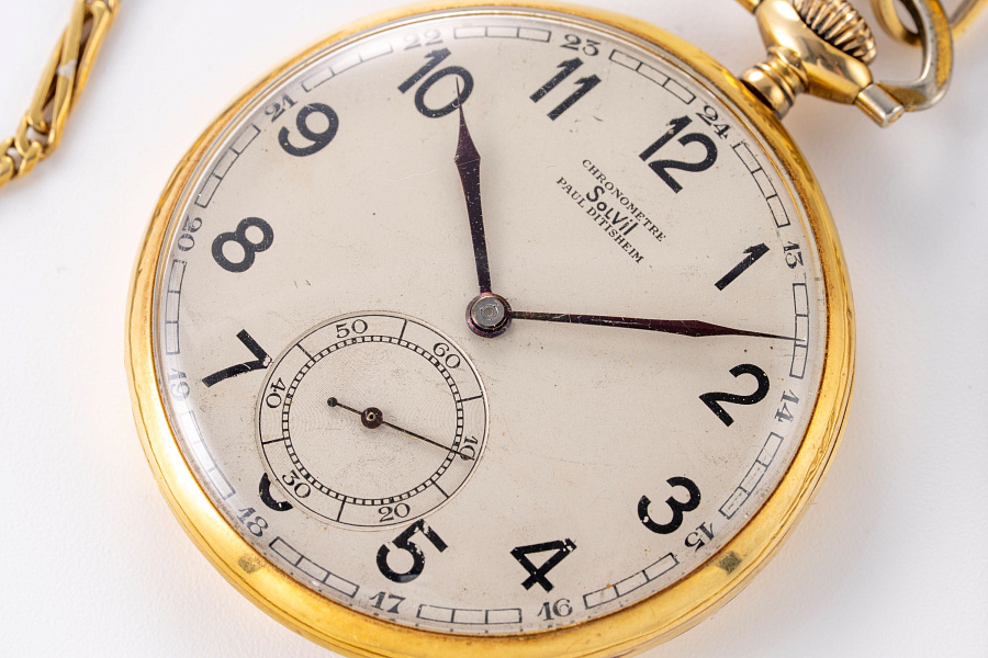 Paul Ditisheim 18K Gelbgold mit Kette