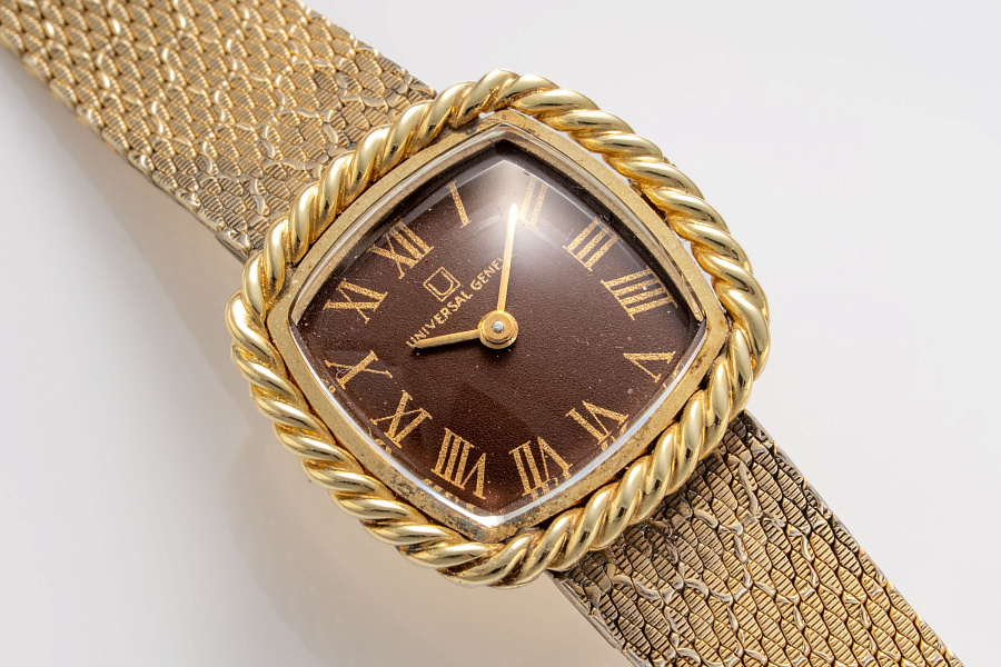 Rope Bezel Ladies Watch in 14k Yellow Gold