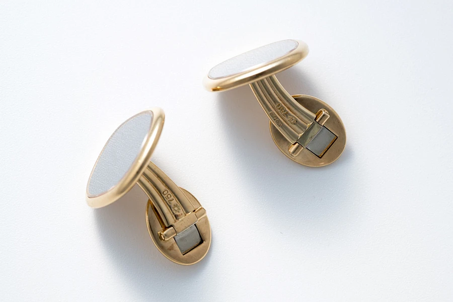 Ellipse Cufflinks in 18k Yellow Gold