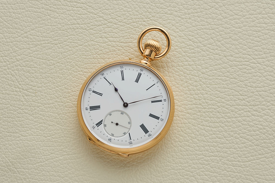 18K Rose Gold Handaufzug, Enamel dial