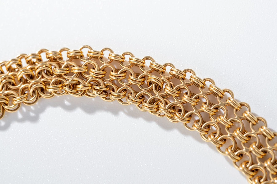 Jewelry Set with Watch, Earrings, and Necklace in 18k Yellow Gold with Diamonds and Rubies