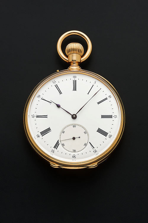 18K Rose Gold Handaufzug, Enamel dial