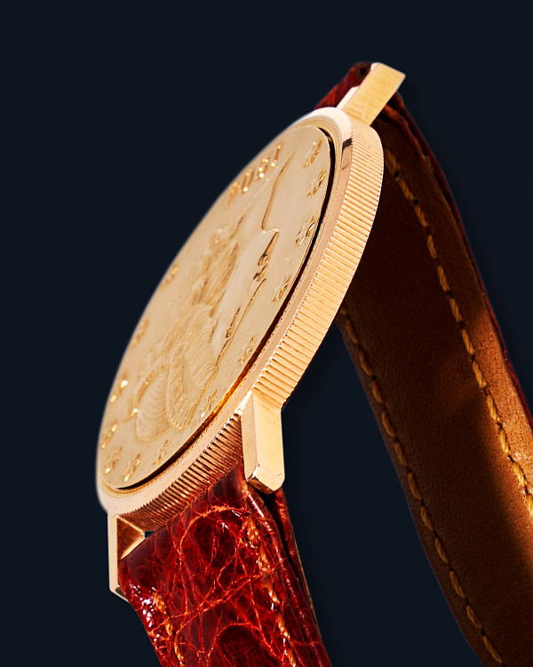 Twenty-Dollar Coin Watch Ref. 33019 in 18k Yellow Gold