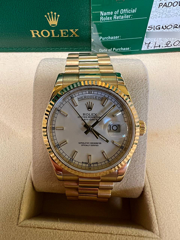 Day-Date 36 Yellow Gold Fluted / President / Ivory Dial