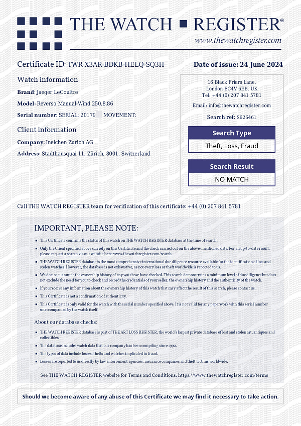 Reverso Manual-Wind 250.8.86