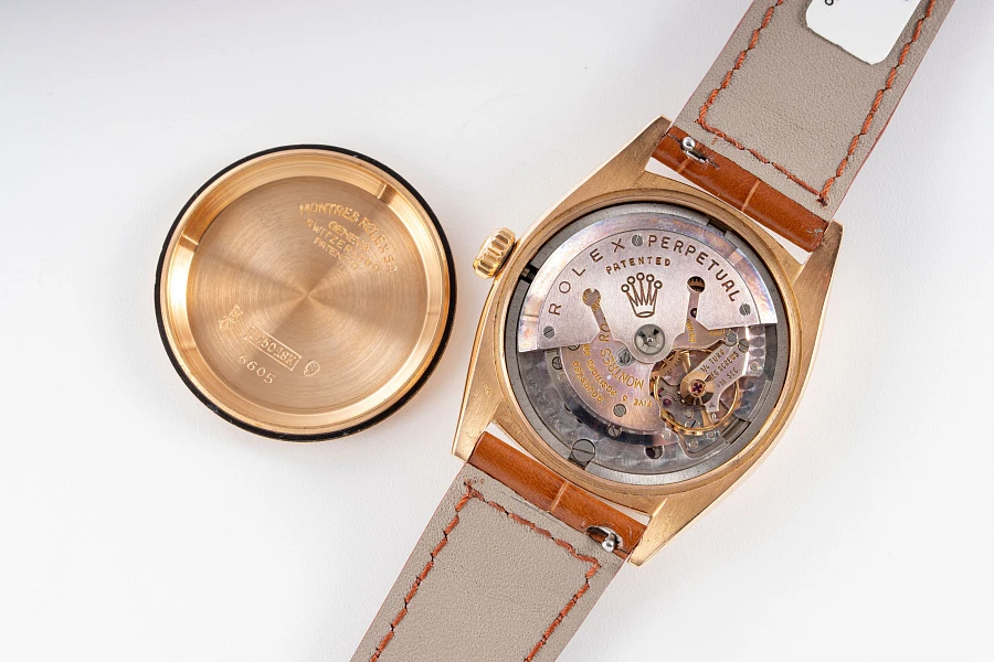 Black Dial Datejust Ref. 6605 in 18k Rose Gold