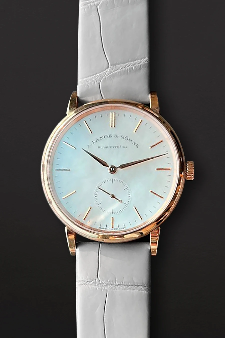 Saxonia Rose Gold Mother of Pearl Dial