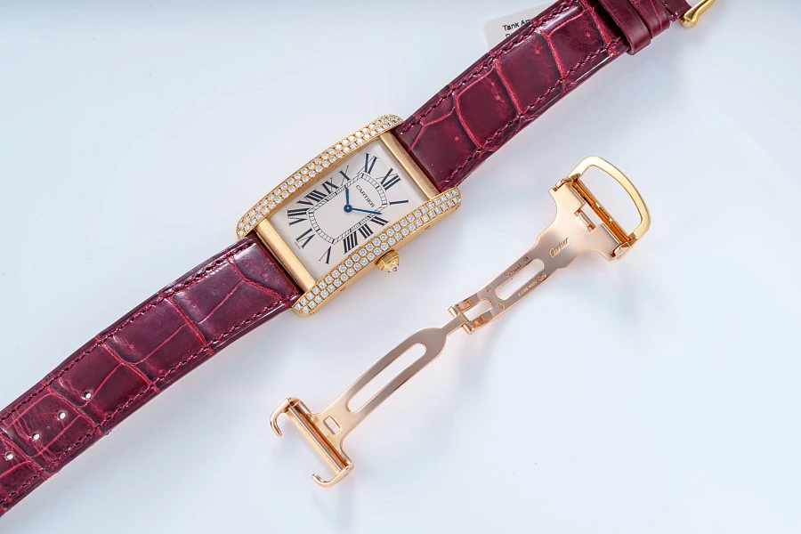 Tank Américaine Ref. 1735 in 18k Rose Gold with Diamonds