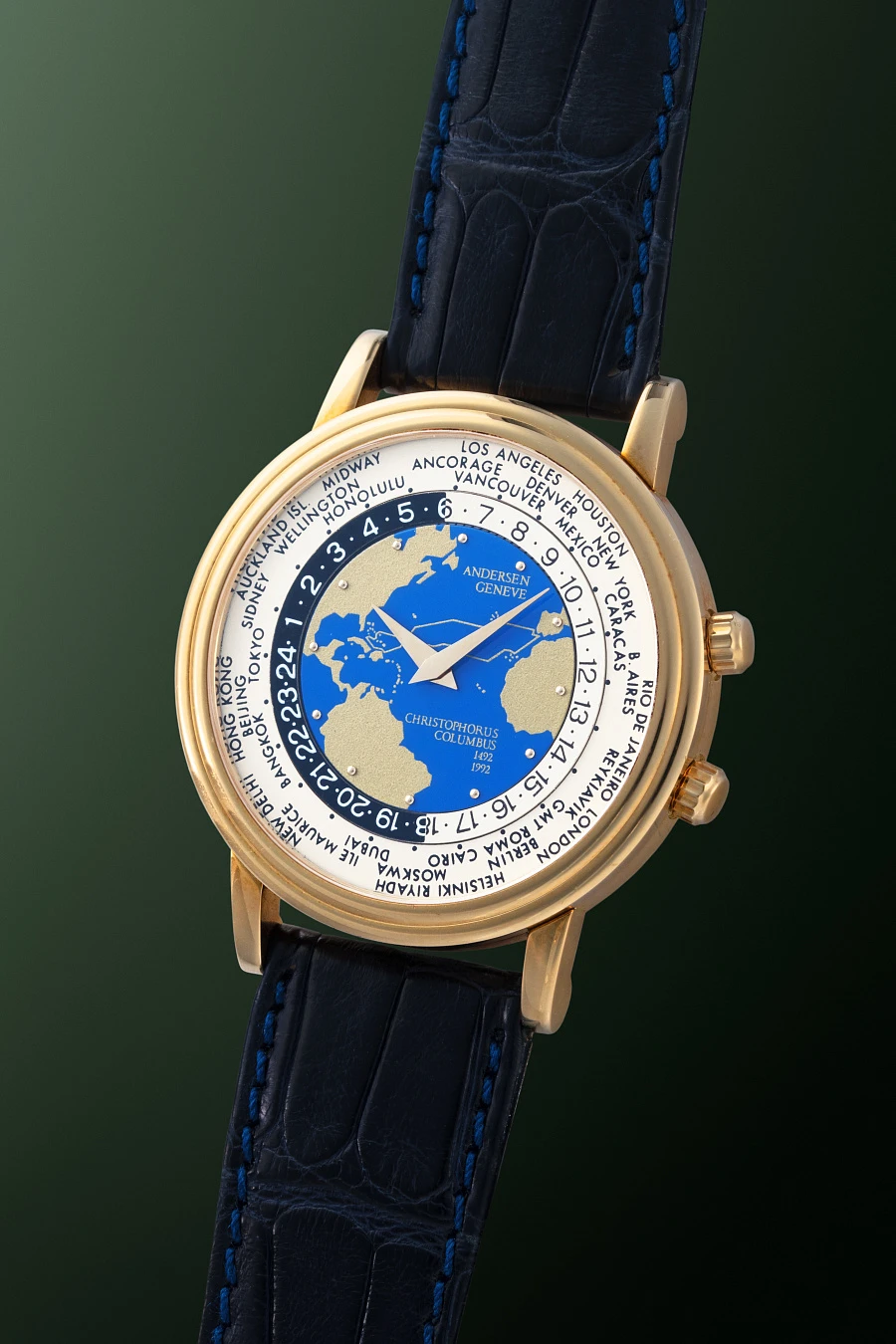 World Time in 18k Yellow Gold