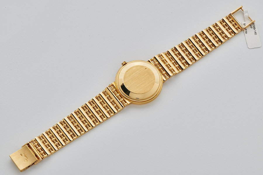 Day-Date Ref. 25573BA on a Special Ladder Bracelet in 18k Yellow Gold