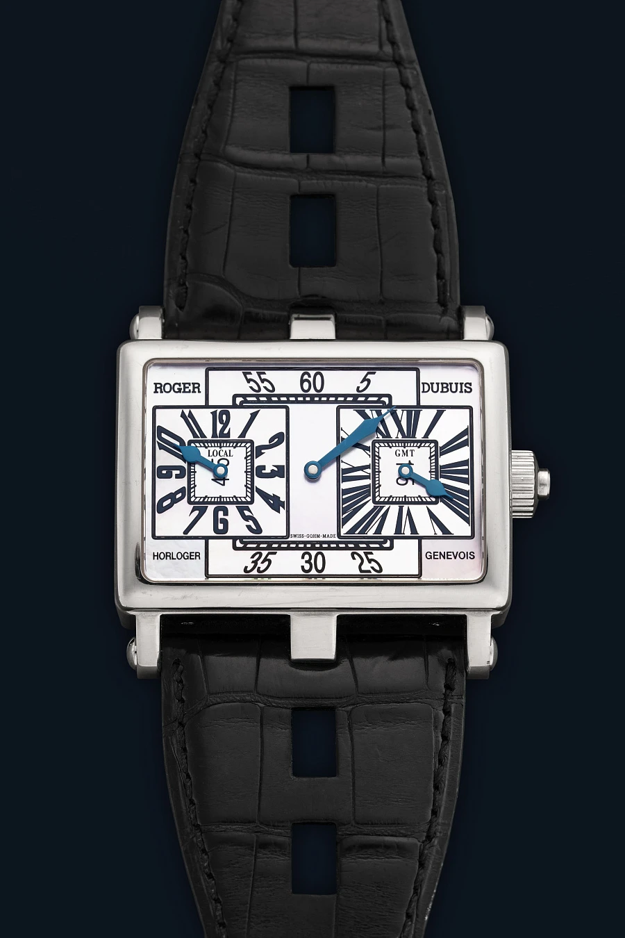 Too Much GMT with Mother of Pearl Dial in 18k White Gold