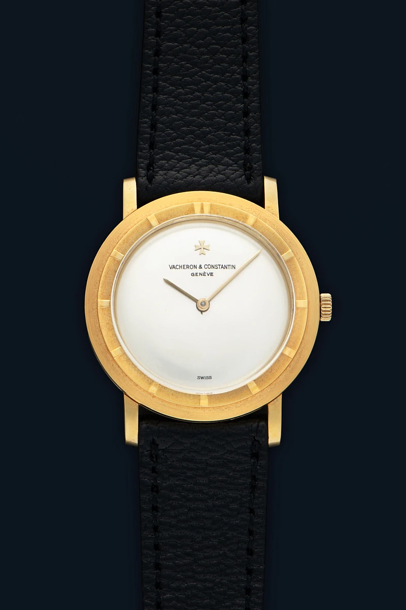 Stepped Bezel Dress Watch Ref. 6595 in 18k Yellow Gold