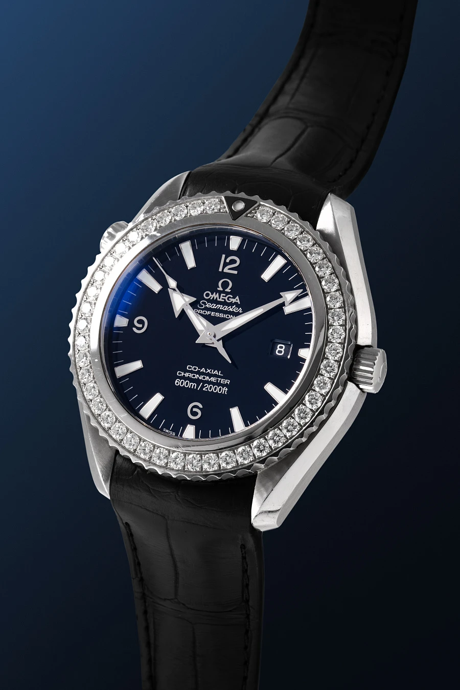 Planet Ocean with Diamond Bezel Ref. 222.18.46.20.01.001 in Stainless Steel