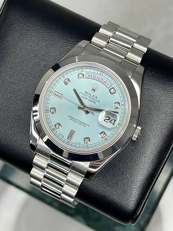 Day-Date II Platinum Ice Blue Diamond Dial