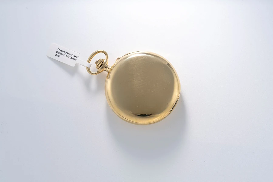 Chronograph Pocket Watch in 18k Yellow Gold