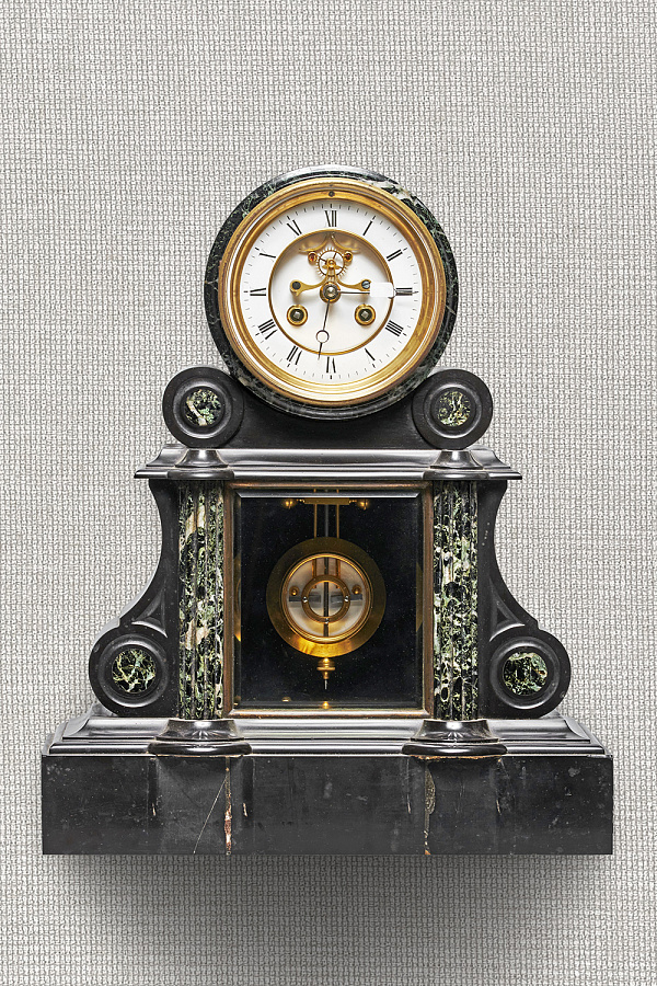 Marble Clock with open Brocot Escapement