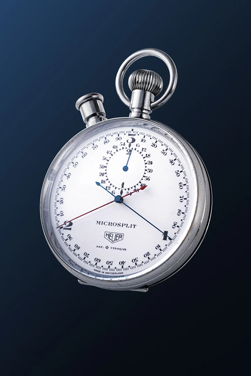 Microsplit Stop Watch in Stainless Steel