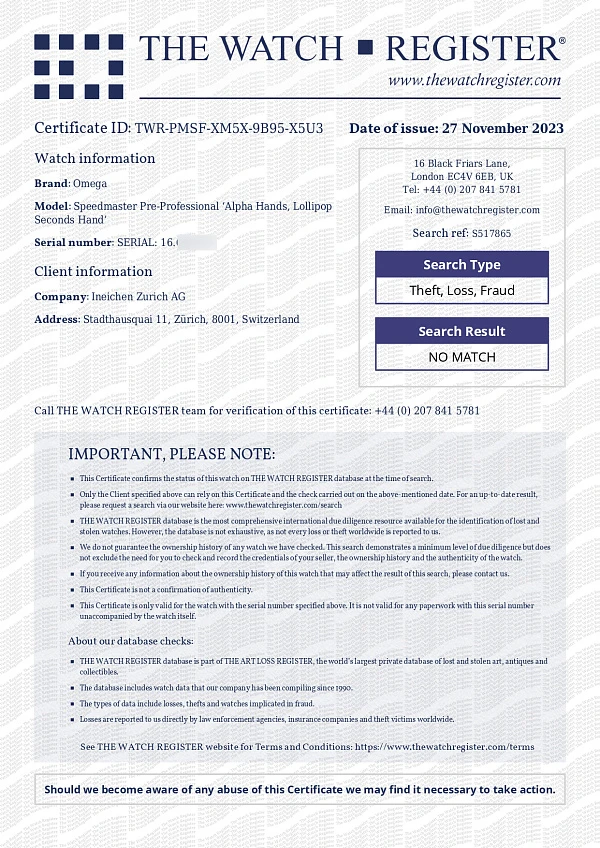 Speedmaster Pre-Professional ‘Alpha hands, Lollipop seconds hand’