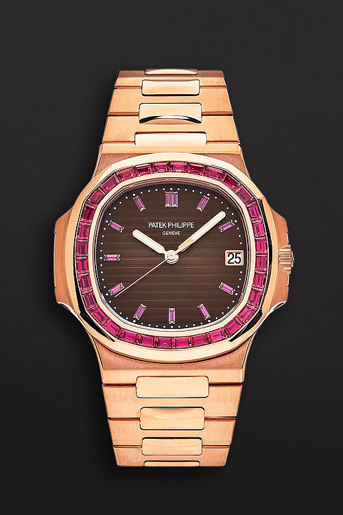 Nautilus Rose Gold Custom Ruby-set