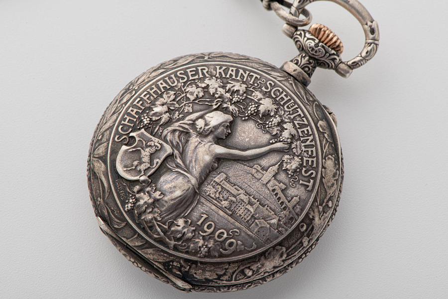 Shooting Tournament 1909 Pocket Watch in Silver