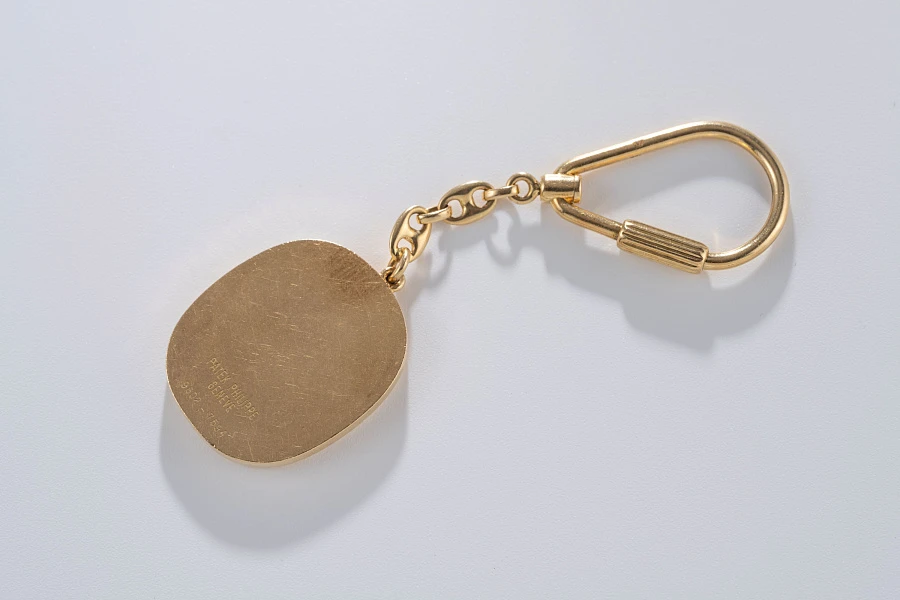 Ellipse Cuff Links and Keychain in 18k Yellow Gold