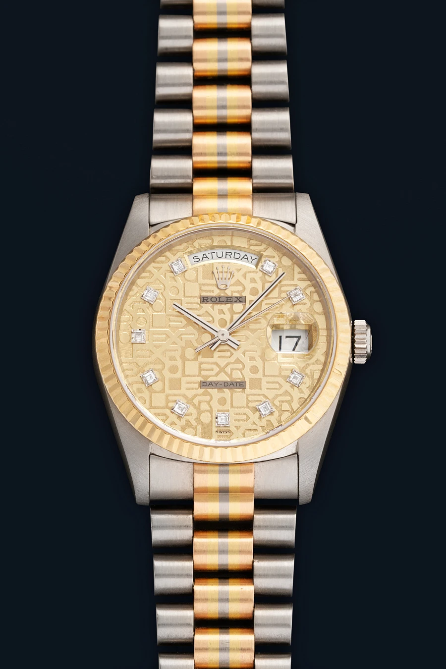 Day-Date Ref. 18239B 'Tridor' in 18k Rose, Yellow, and White Gold