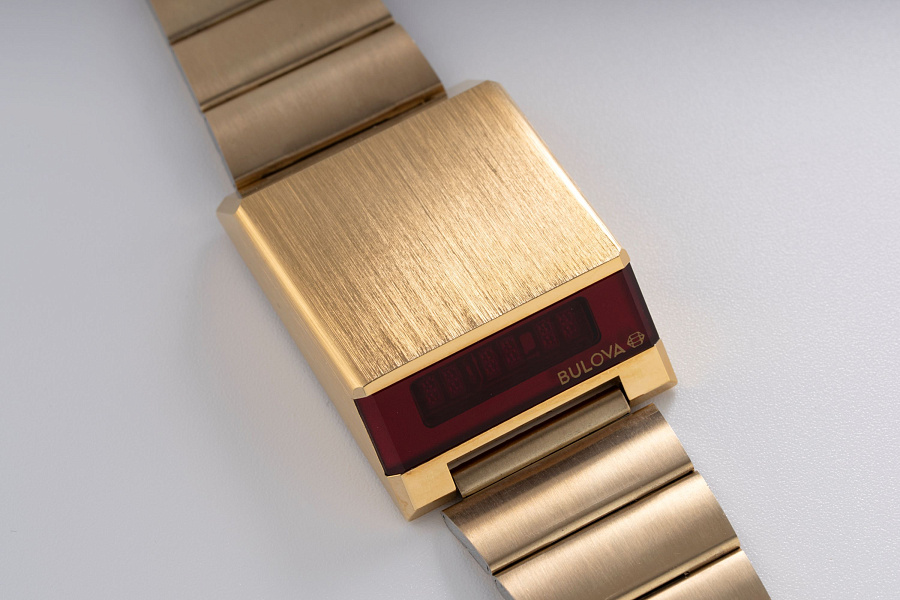 LED Digital Watch Gold Plated