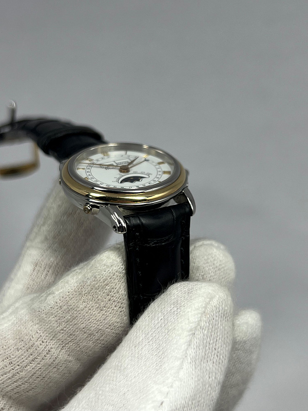 Quantième Complet Phase de Lune Ladies Steel & Gold