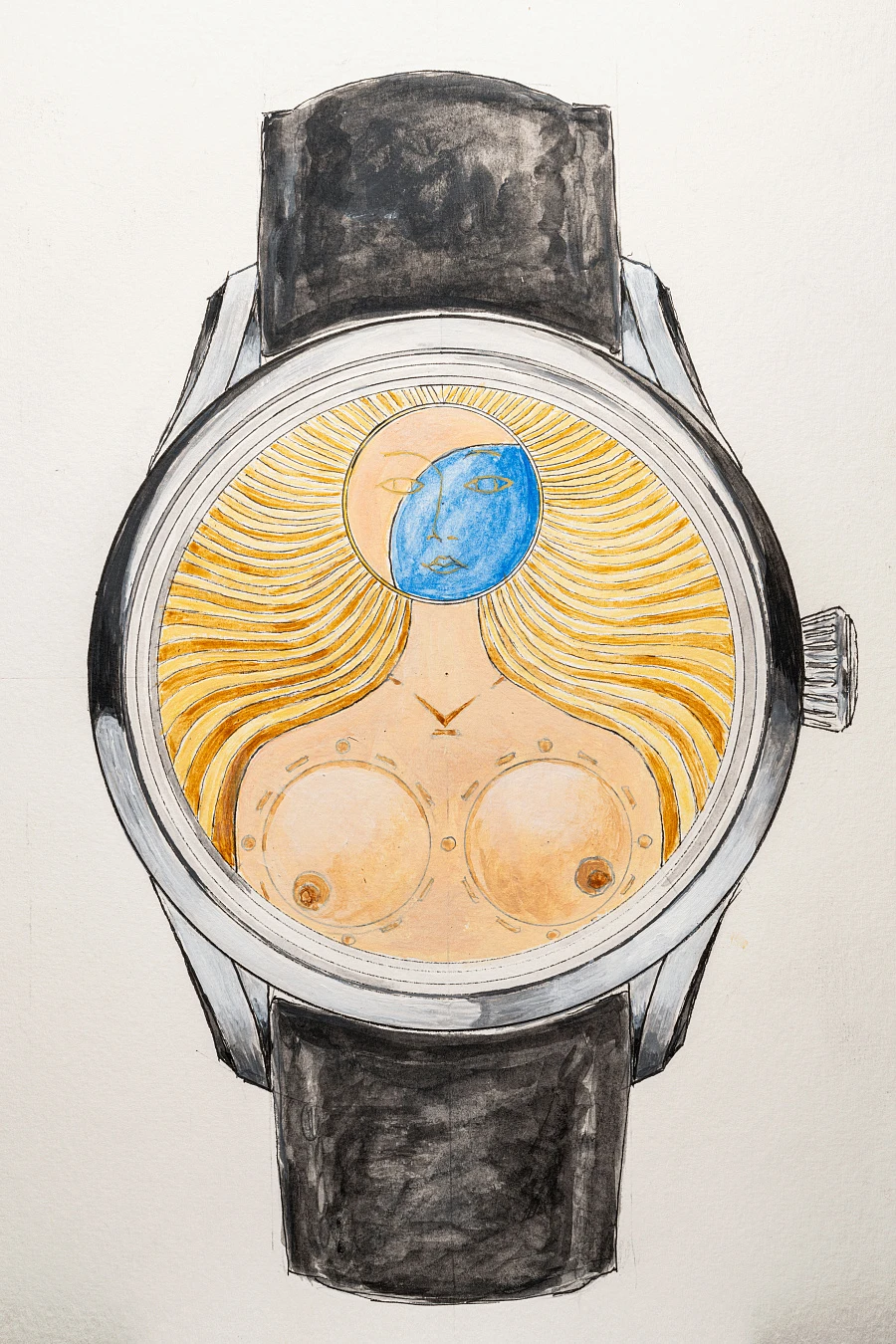Konstantin Chaykin An Original Sketch of the Venus Wristwatch