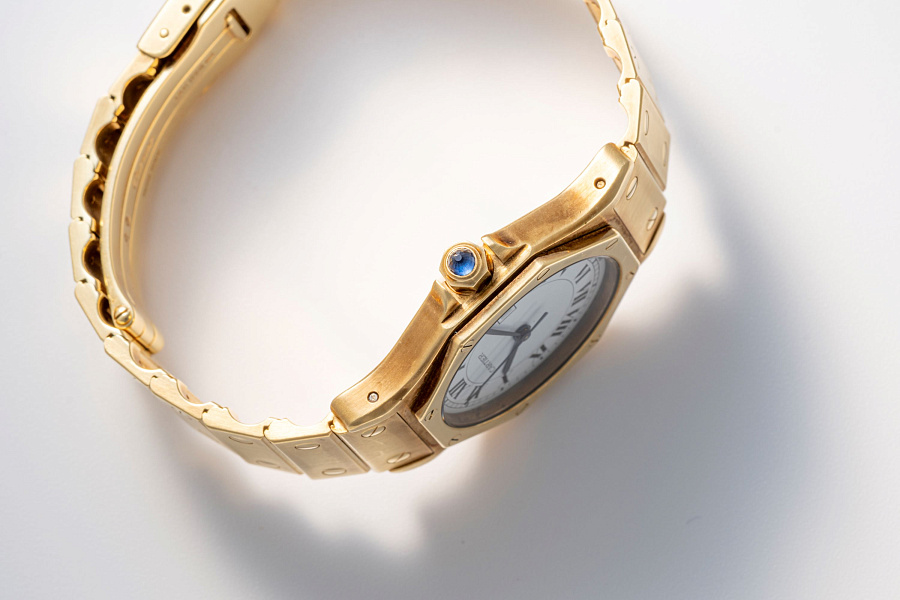 Santos Octagonal Ref. 2965 in 18k Yellow Gold