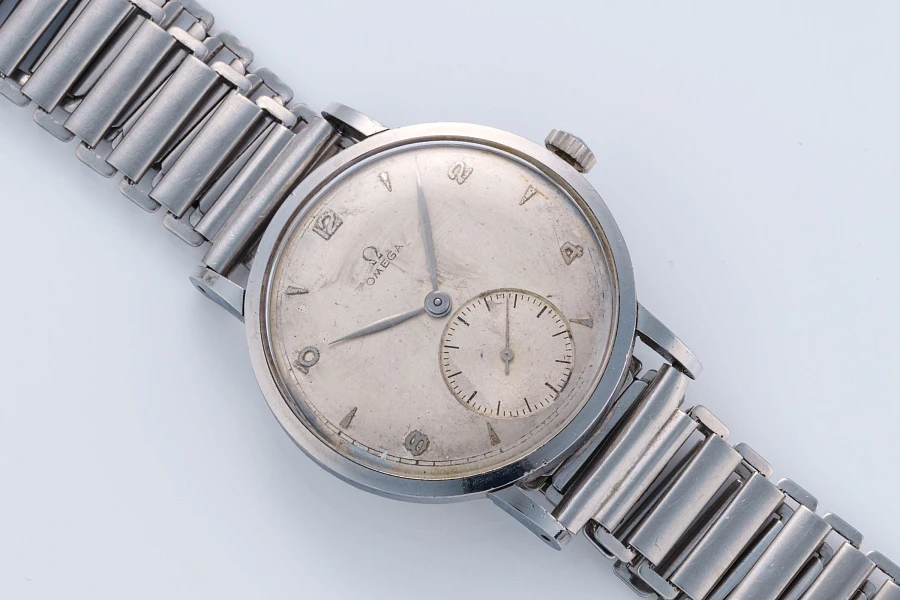 Jumbo Dress Watch Ref. 2417-1 in Stainless Steel on Gay Frères Ladder Bracelet