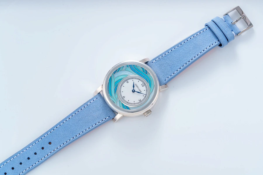 Origin Series 'Water' with Enamel Dial and Sterling Silver Case