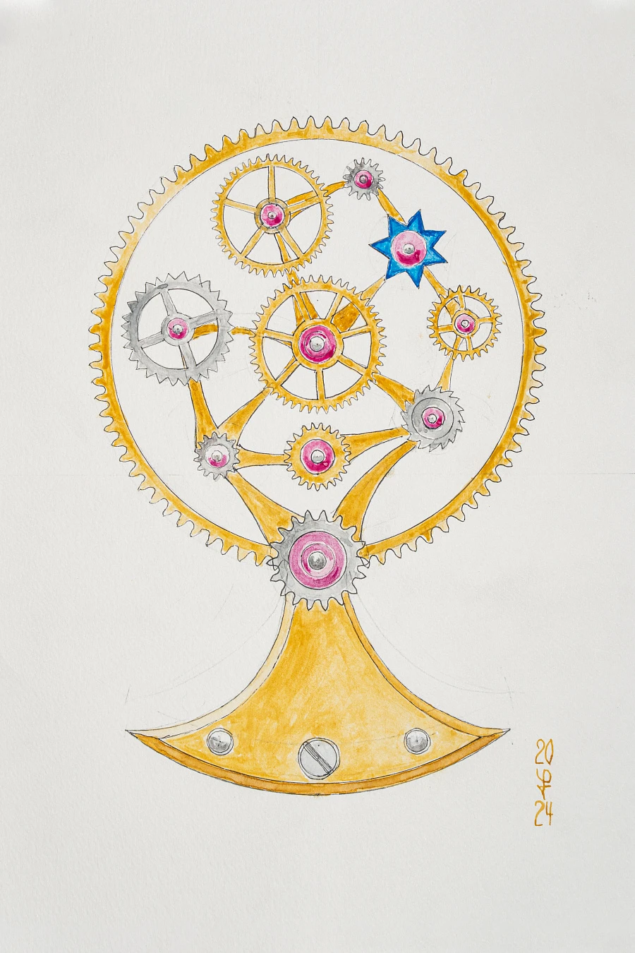 Sketch of “The Tree”, 24 × 32 cm