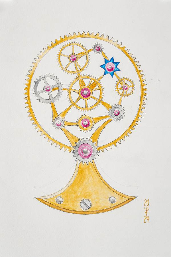 Sketch of “The Tree”, 24 × 32 cm