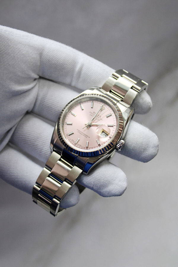 Datejust 36 ‘Rolesor Gris’ 116234 Pink Dial