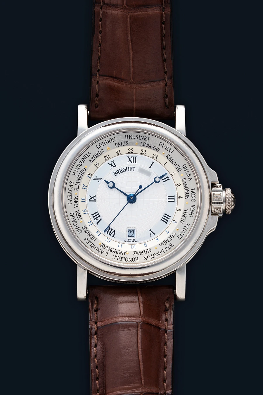 Marine Hora Mundi Automatique Ref. 3700 in 18k White Gold