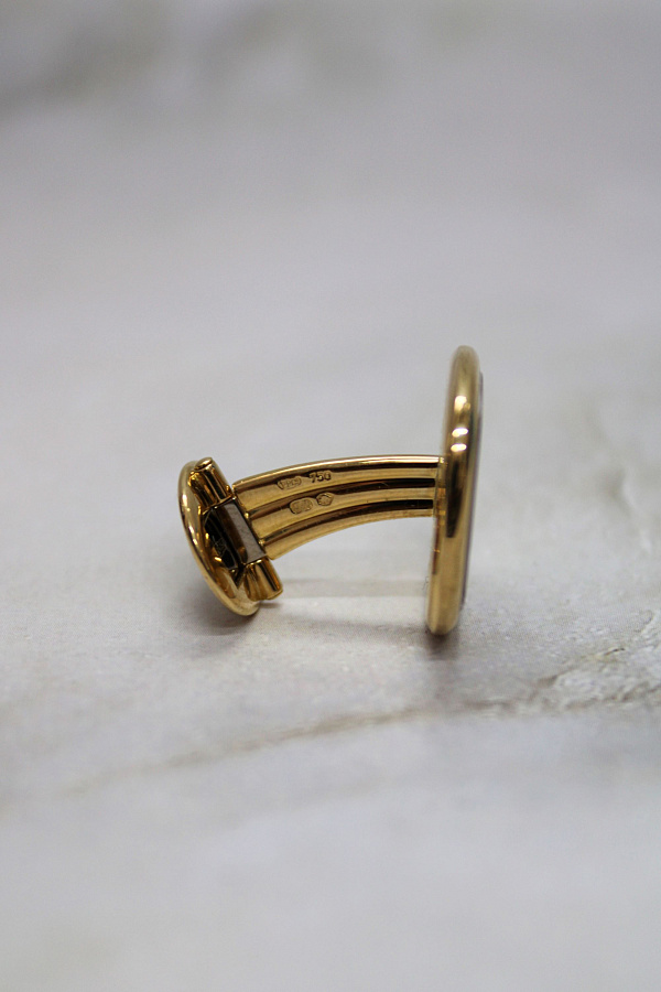Golden Ellipse Cufflinks in 18k Yellow Gold 26.85 g