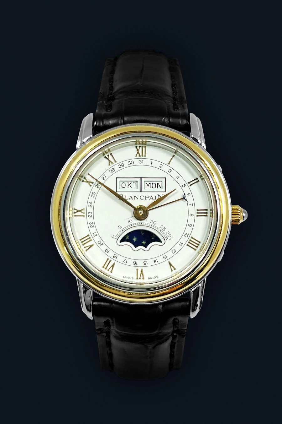 Quantième Complet Phase de Lune Ladies Steel & Gold