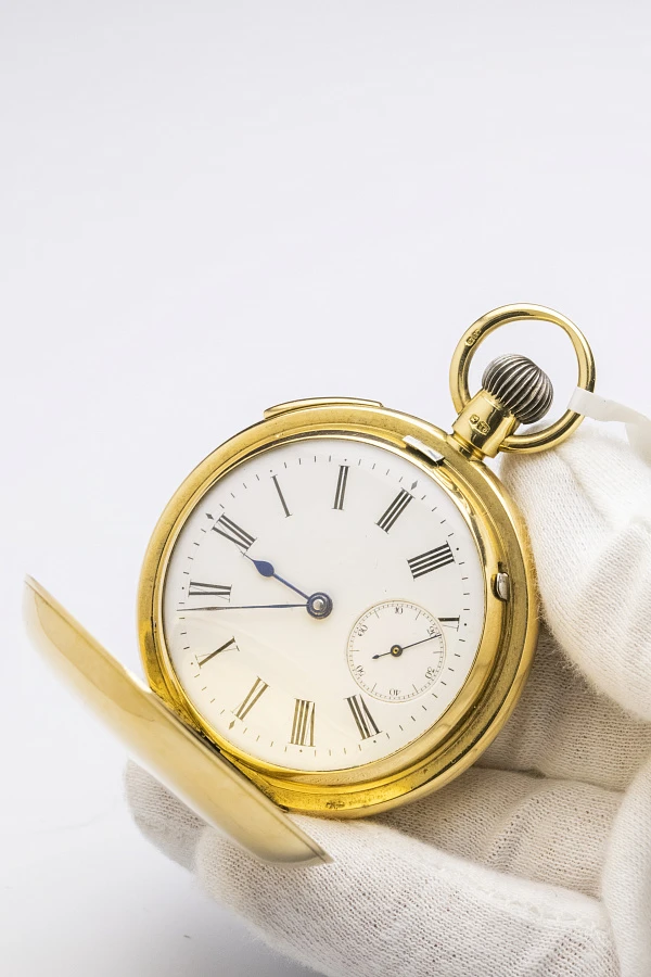 Savonette pocket watch with 1/4-repeater and full calendar