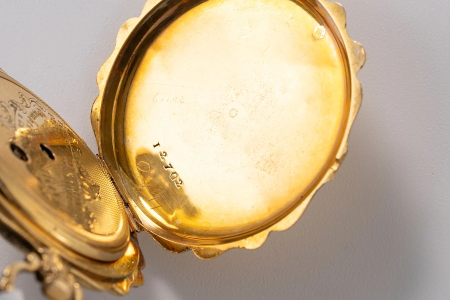 French Pocket Watch in 18k Yellow Gold