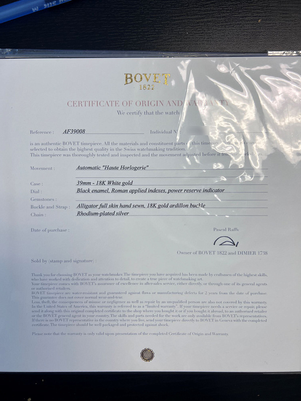 Amadeo Fleurier 39mm Power Reserve White Gold