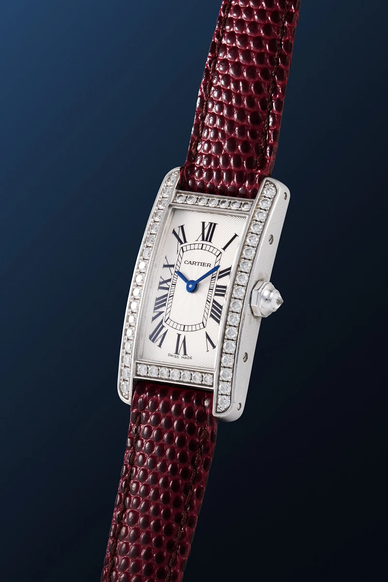 Tank Américaine Ref. 2489 in 18k White Gold with Factory Diamonds