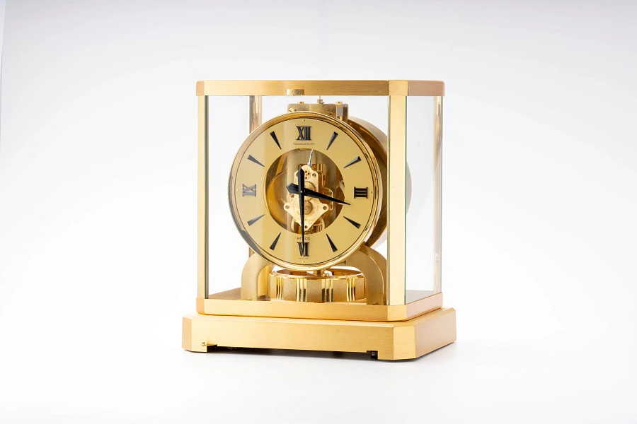 Atmos Table Clock in Gilt Brass