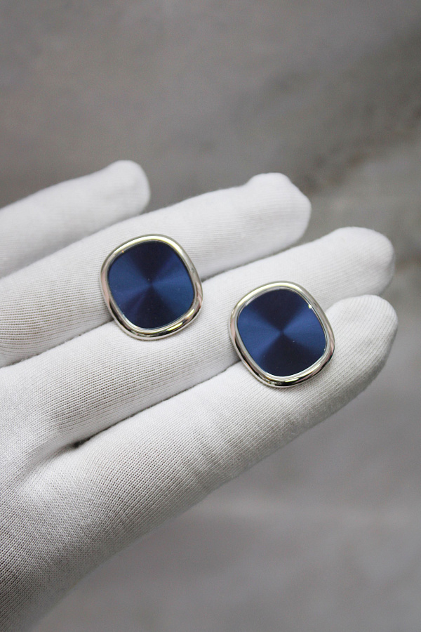 Golden Ellipse Cufflinks in 18k White Gold 28.01 g