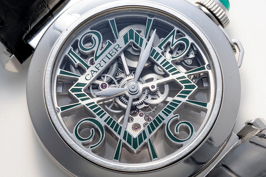 Limited Edition Pasha Skeleton Emerald Ref. WHPA0013 in 18k White Gold