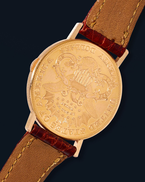 Twenty-Dollar Coin Watch Ref. 33019 in 18k Yellow Gold