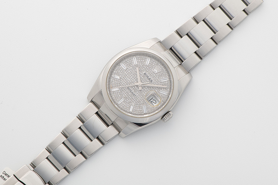 Datejust with Aftermarket Pavé Diamond Dial